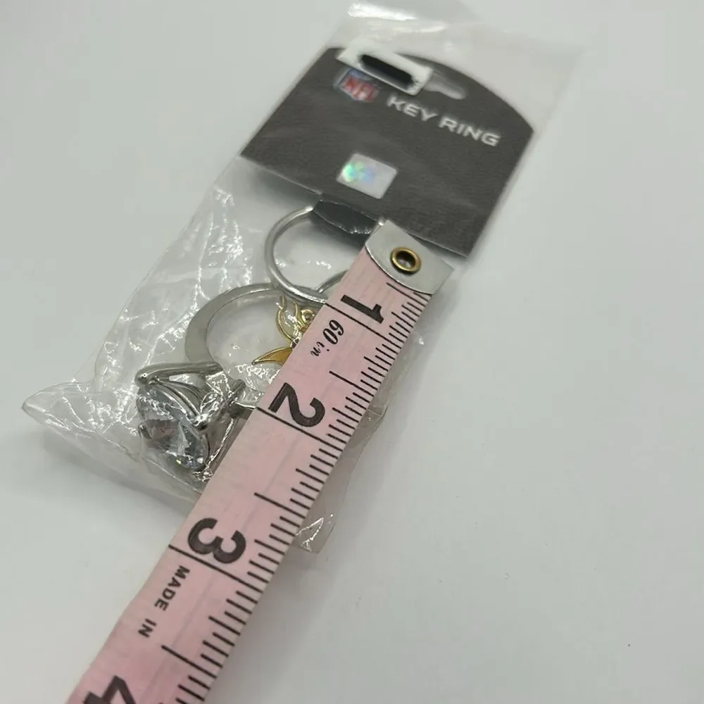 Minnesota Vikings Diamond Ring Charm Key Chain NWT